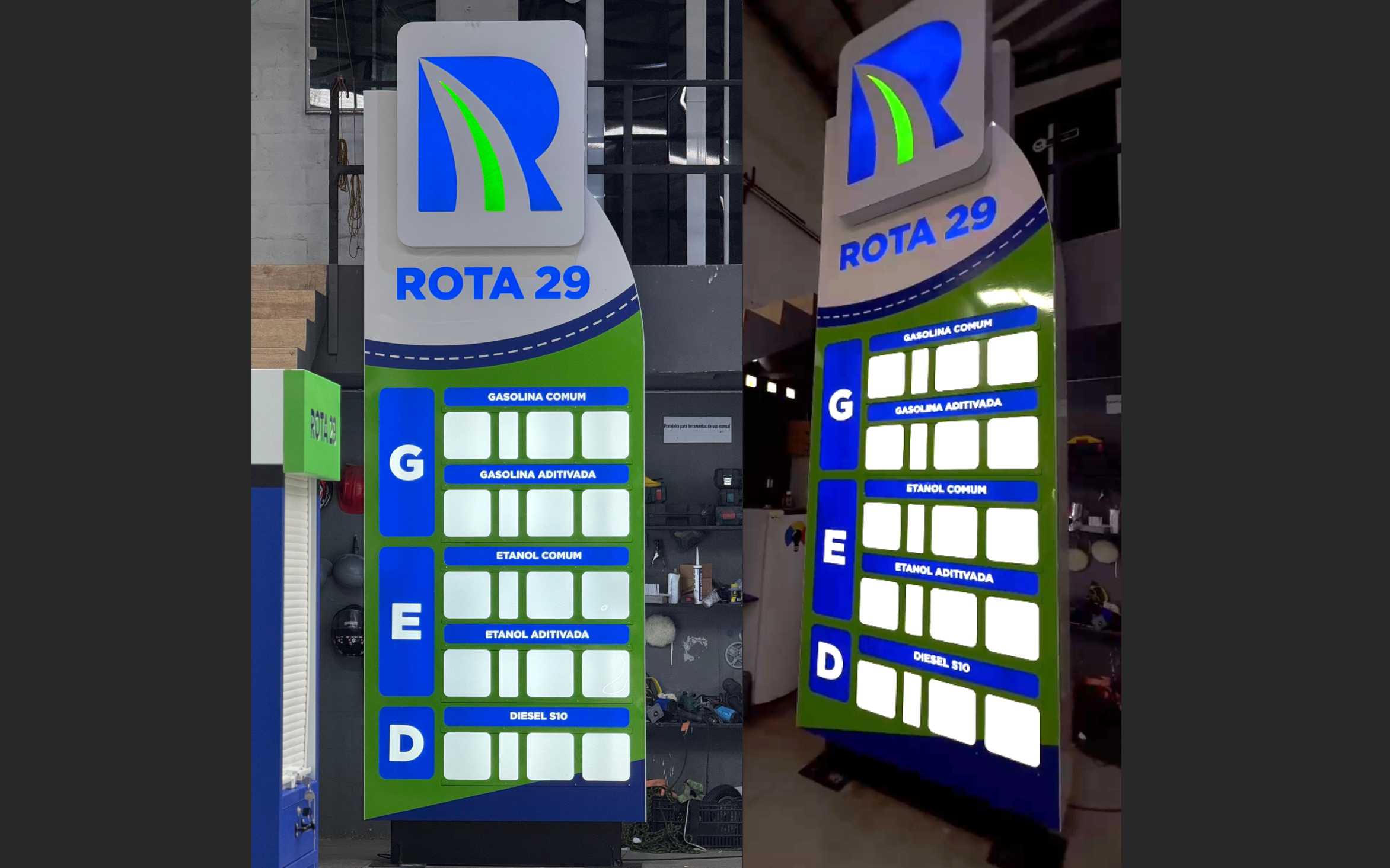 Rota 29 - Totem de grande porte 